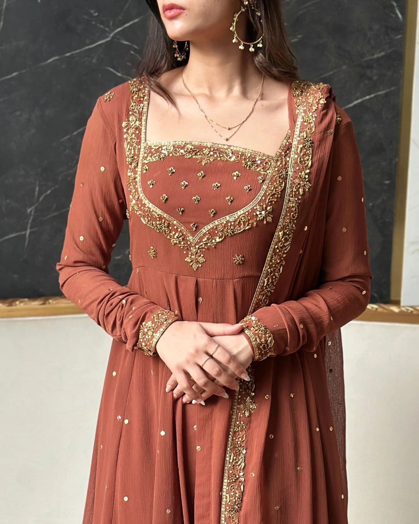 ANARKALI || RUST ELEGANCE